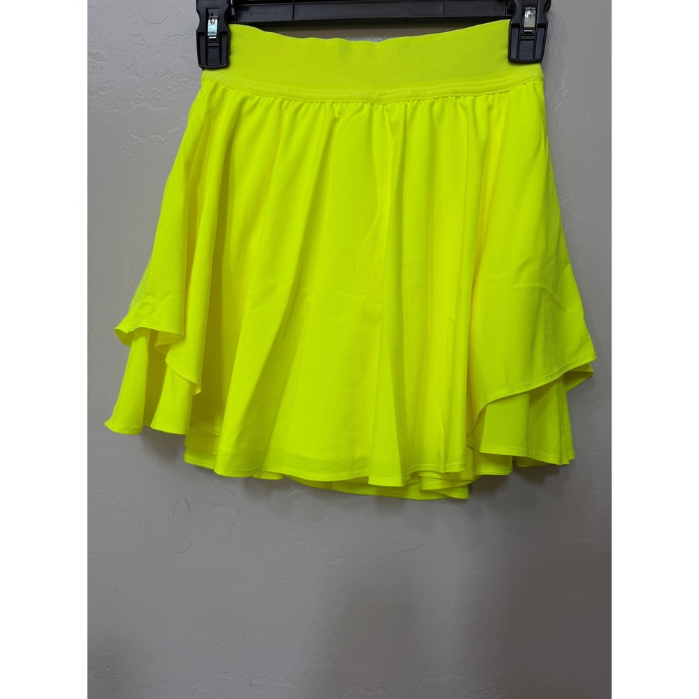 LULULEMON COURT RIVAL HIGH RISE SKIRT - HIGHLIGHT YELLOW SZ 0